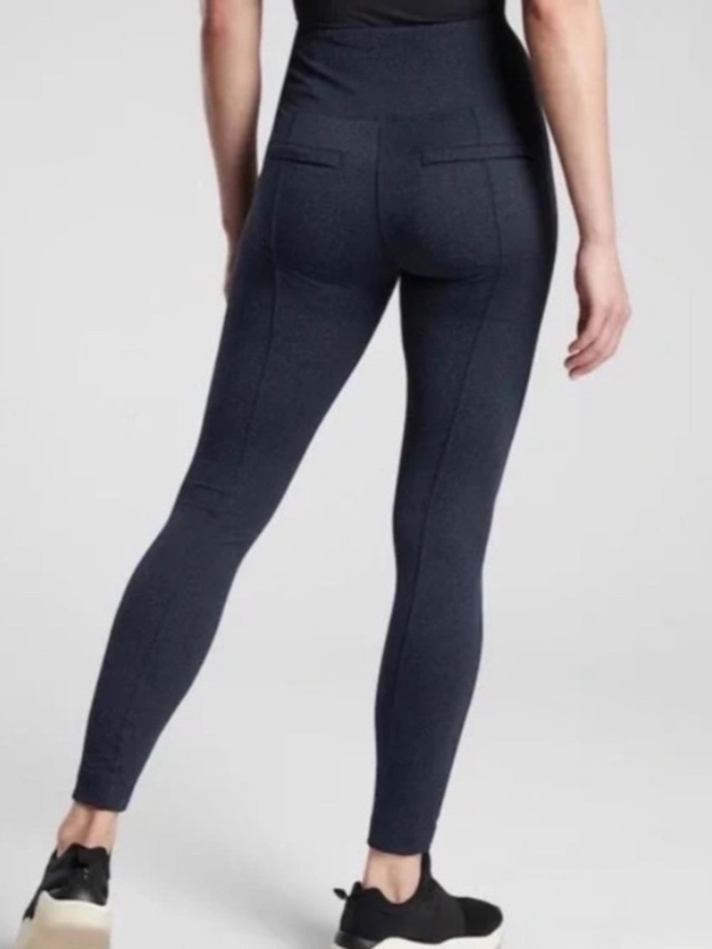 NWOT Navy Blue Athleta Delancey Herringbone Tights Leggings, Size Small